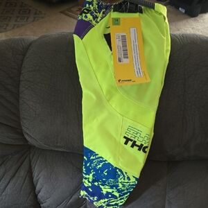 Thor Bright Yellow and Blue Racing Pants